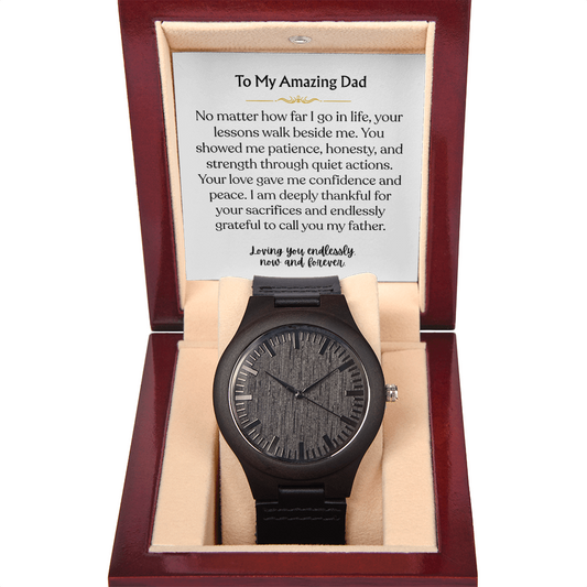 To My Amazing Dad-Premium Wooden Watch