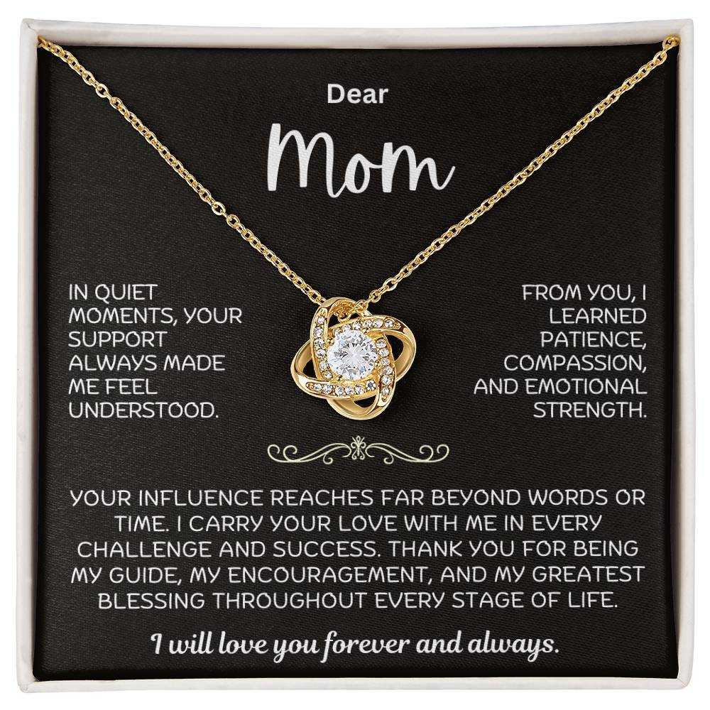 Dear Mom Love Knot Necklace