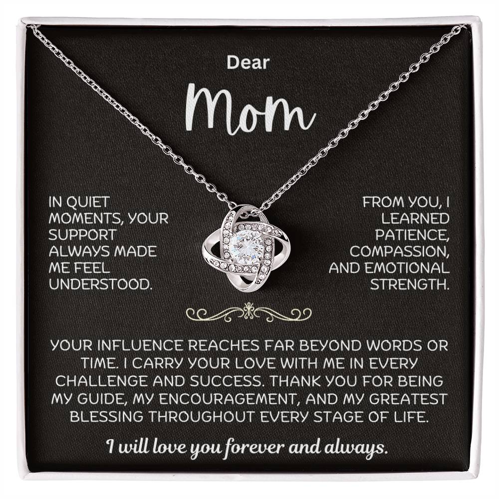 Dear Mom Love Knot Necklace