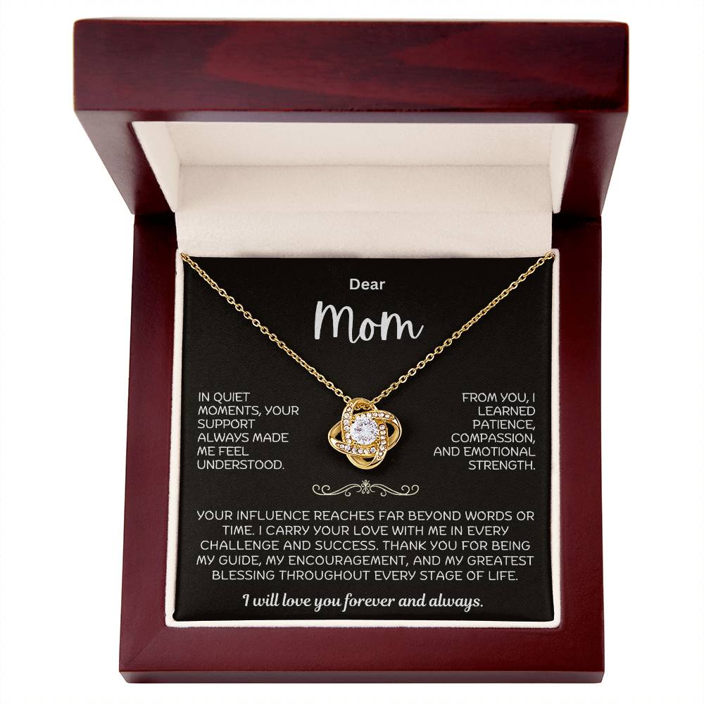 Dear Mom Love Knot Necklace