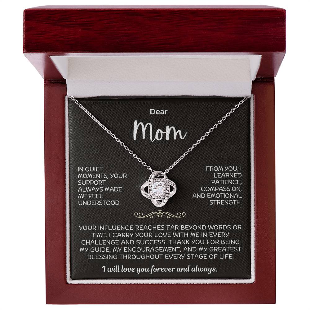 Dear Mom Love Knot Necklace